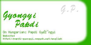 gyongyi papdi business card